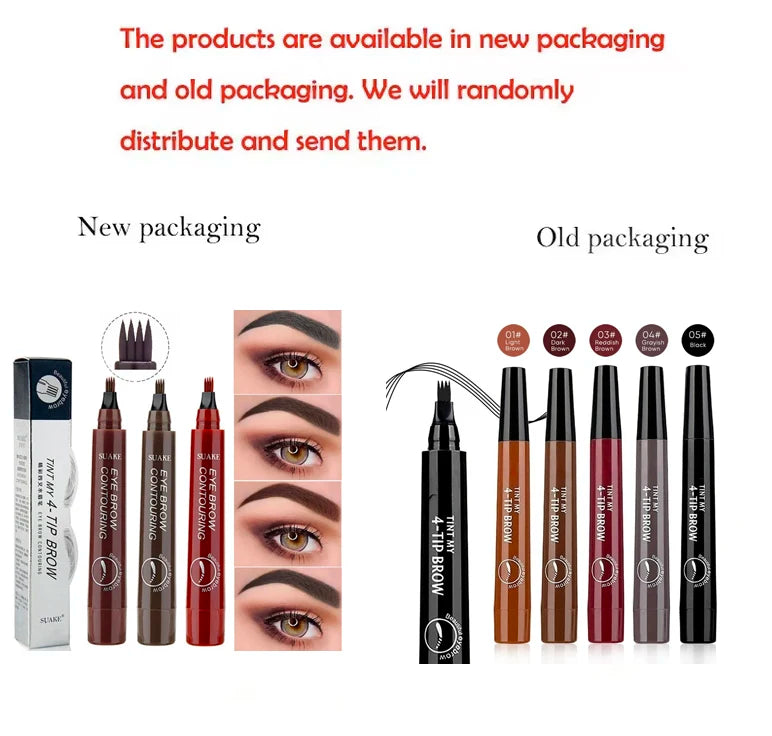 Lápis de sobrancelha com quatro micropontas pontas