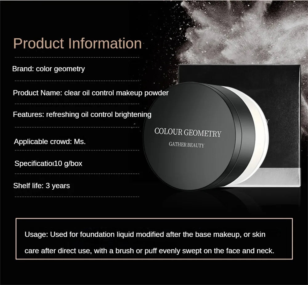 Pó translúcido para modelagem de rosto com controle de oleosidade