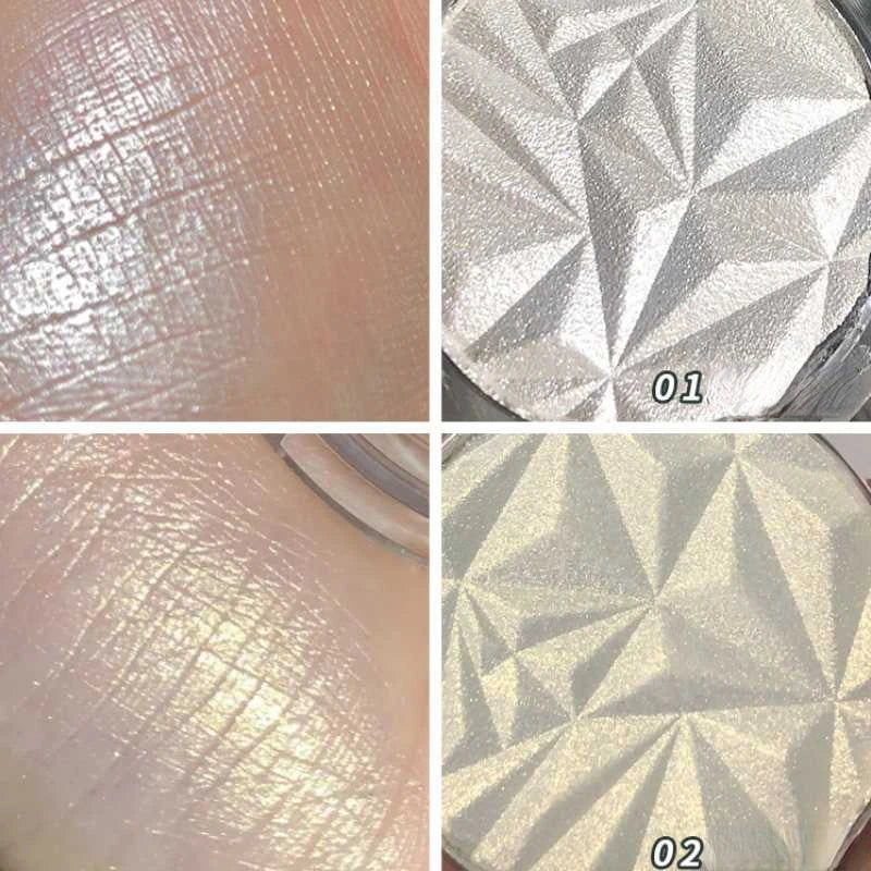 Diamante Iluminador facial glitter em pó ultraconcentrado 2 cores